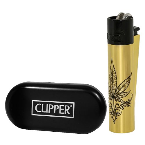 Clipper Запальничка Трубкова Weed Tattoo Gold